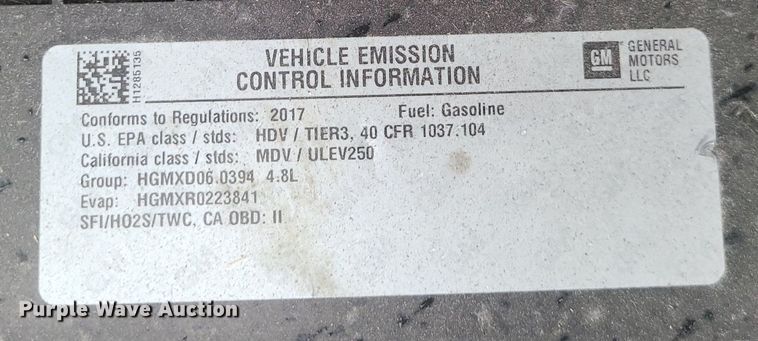 image for item JG9442 2017 Chevrolet Express 2500  van