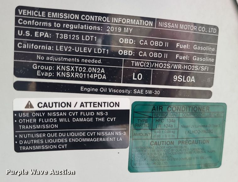 image for item JG9443 2019 Nissan NV200  van