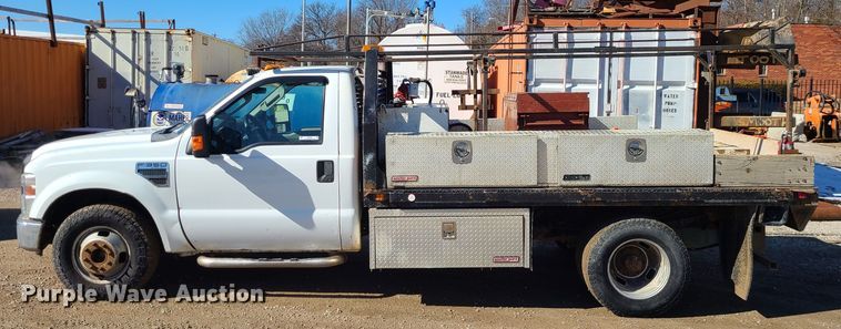 image for item JG9450 2008 Ford F350 Super Duty  flatbed pickup truck