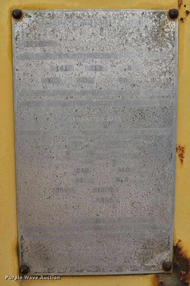 image for item JG9466 Caterpillar SR4  generator