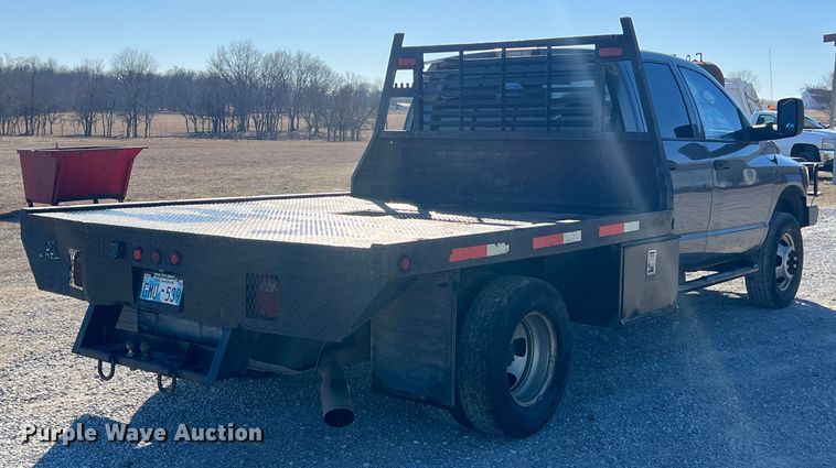 image for item KR9614 2007 Dodge Ram 3500  Quad Cab flatbed pickup truck
