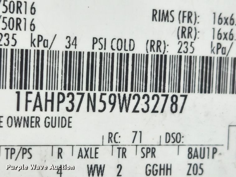 image for item KT9382 2009 Ford Focus SEL