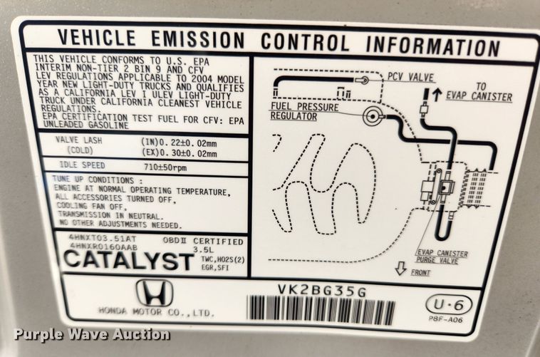 image for item KT9384 2004 Honda Odyssey  van