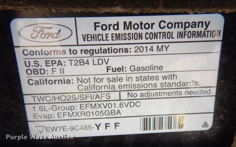 image for item KU9747 2014 Ford Fiesta