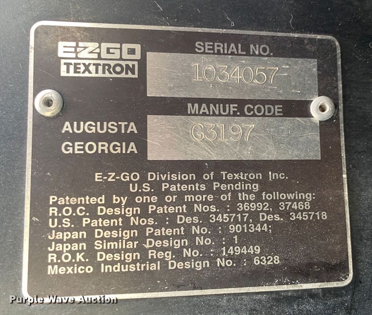 image for item KV9709 EZ GO Textron  golf cart