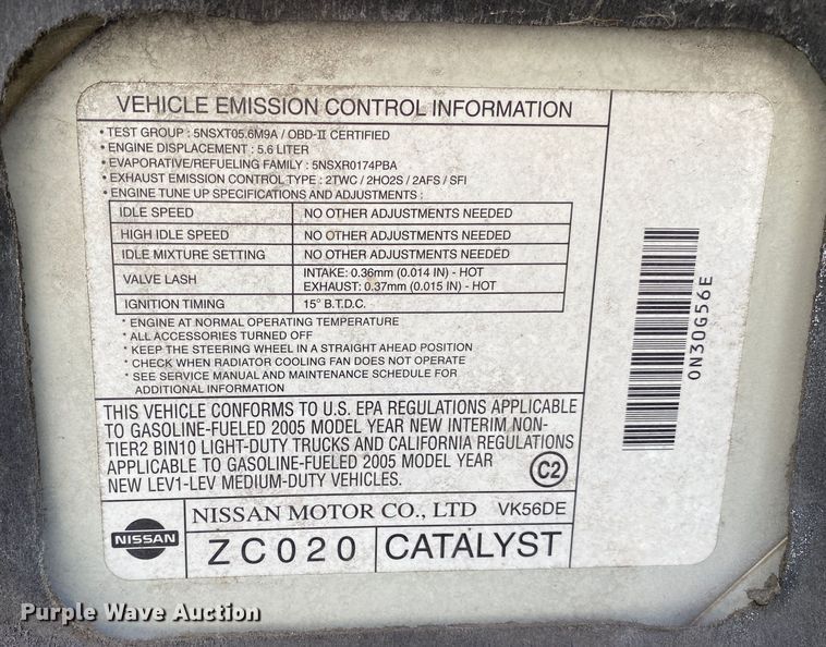 image for item KV9727 2005 Nissan Titan  Crew Cab pickup truck