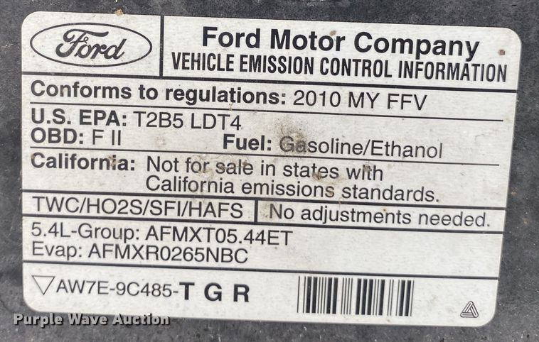 image for item KV9728 2010 Ford F150  SuperCrew pickup truck