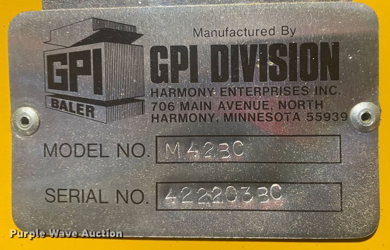 image for item KV9735 GPI M423C  cardboard baler