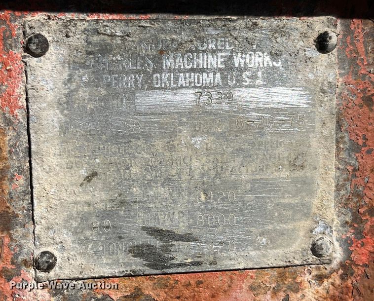 image for item LA9794 1975 Charles Machine Works T8  equipment trailer