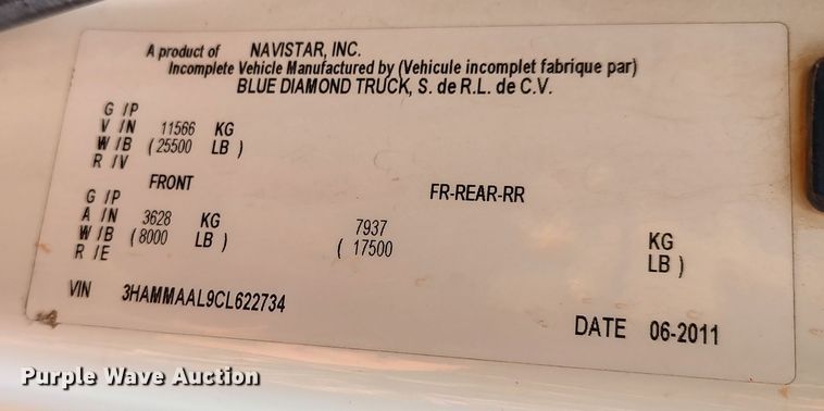 image for item LF9533 2012 International DuraStar 4300  dump flatbed truck