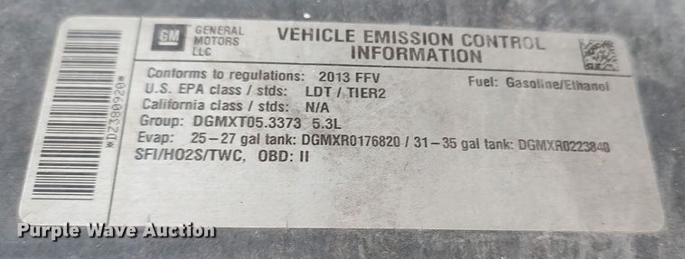 image for item LF9534 2013 Chevrolet Silverado 1500  Ext. Cab pickup truck