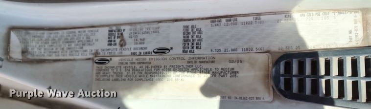 image for item LF9539 2005 Sterling Acterra  flatbed truck