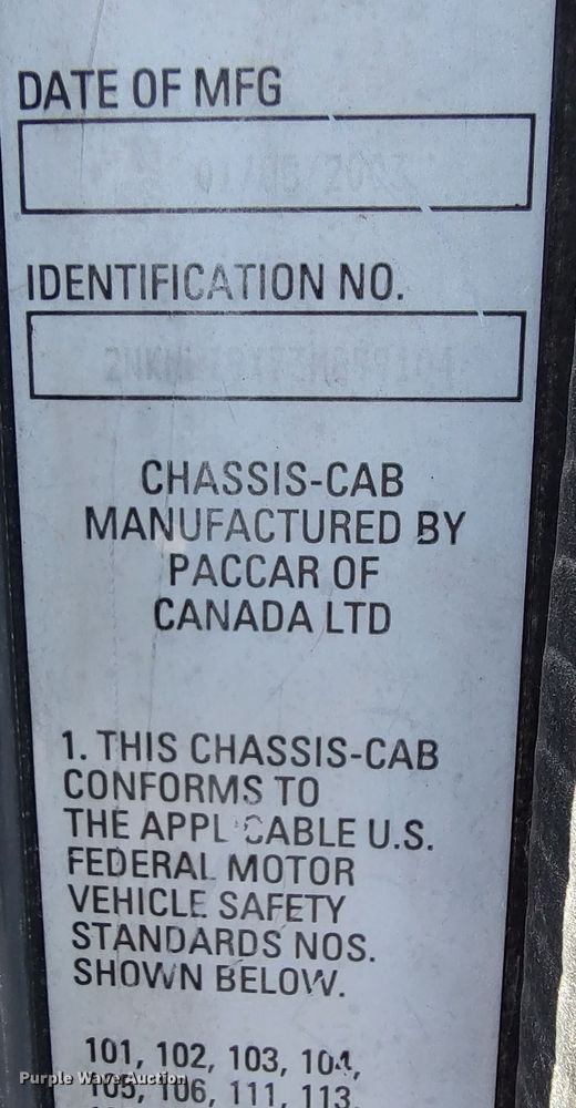 image for item LF9541 2003 Kenworth T300  shingle conveyor truck