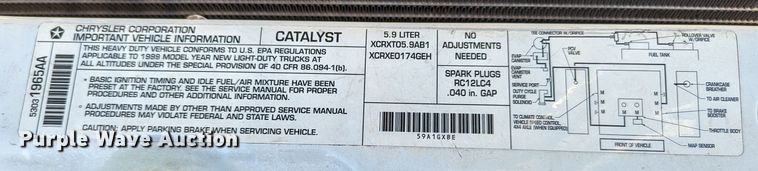 image for item LF9560 1999 Dodge Ram 2500  pickup truck