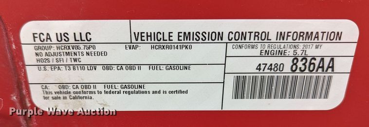 image for item LF9570 2017 Dodge Challenger