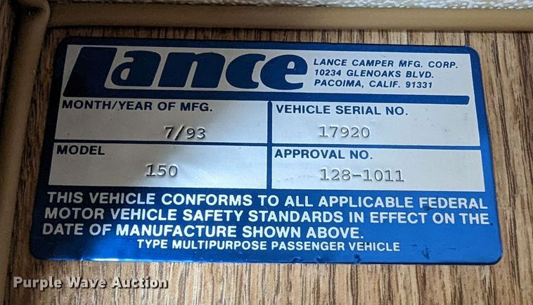 image for item LF9575 1993 Ford F150  pickup truck