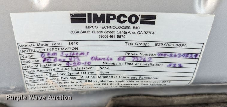 image for item LF9592 2010 Chevrolet Silverado 2500HD  Ext. Cab pickup truck