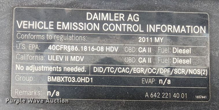 image for item LF9598 2011 Mercedes Benz Sprinter 2500  van