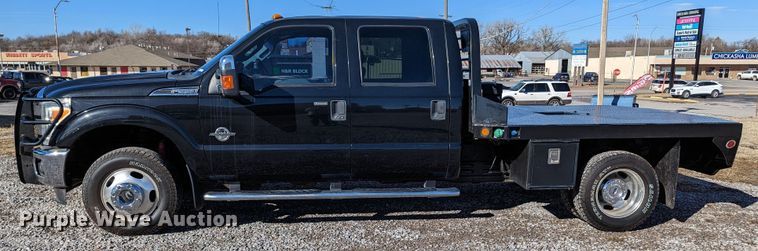 image for item LF9602 2012 Ford  F350 Super Duty XLT  Crew Cab flatbed pickup truck