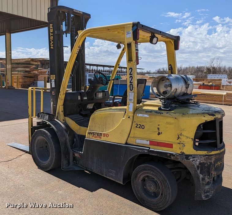 image for item LF9631 2015 Hyster 80  forklift