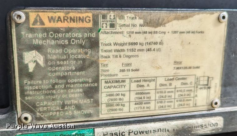 image for item LF9632 Hyster  forklift