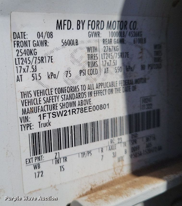 image for item LG9518 2008 Ford F250 Super Duty  Crew Cab pickup truck