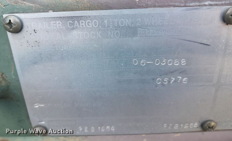 image for item LG9558 1968  enclosed cargo trailer