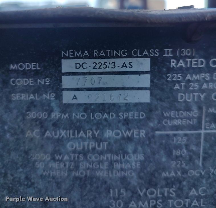 image for item LG9560 Lincoln Lincwelder 225  welder/generator