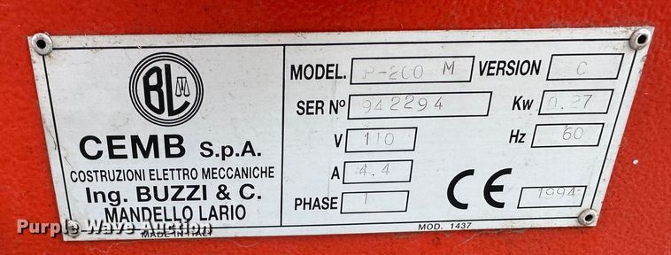 image for item LP9838 Cemb P200  tire balancer