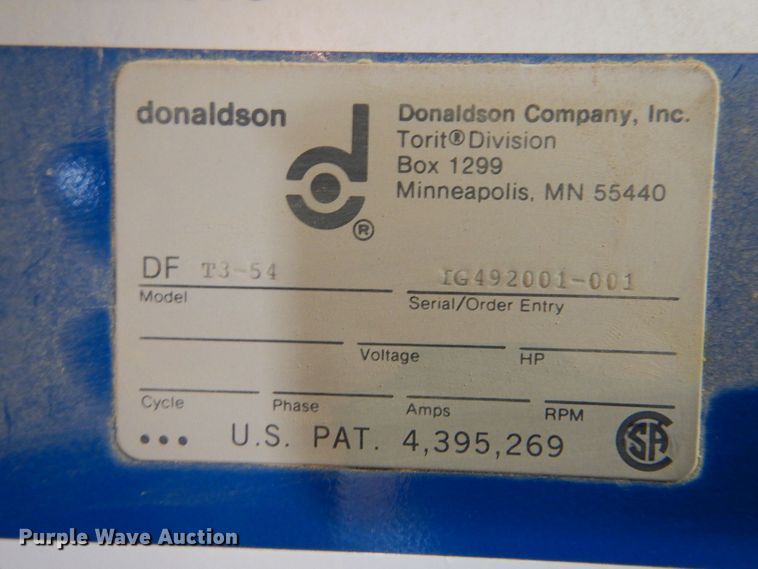 image for item LS9227 Donaldson Torit Downflo T3-54  dust collector