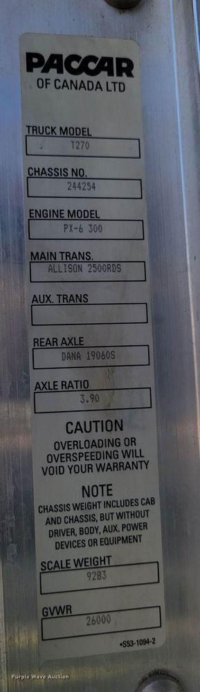 image for item LX9295 2009 Kenworth T270  rollback truck