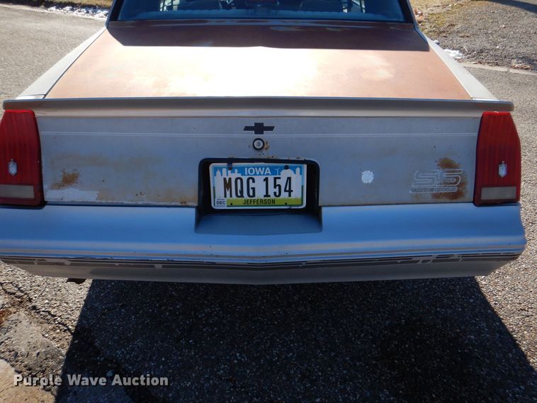 image for item MC9793 1987 Chevrolet Monte Carlo SS