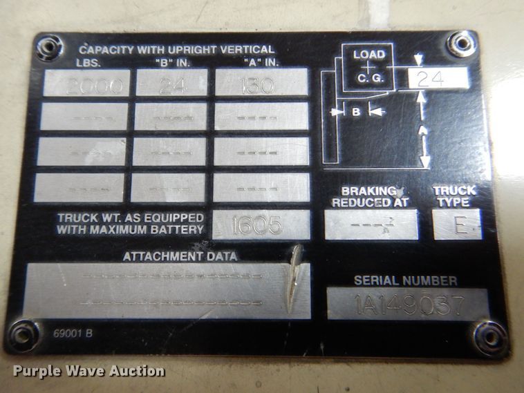 image for item MC9794 Crown 20MT  forklift