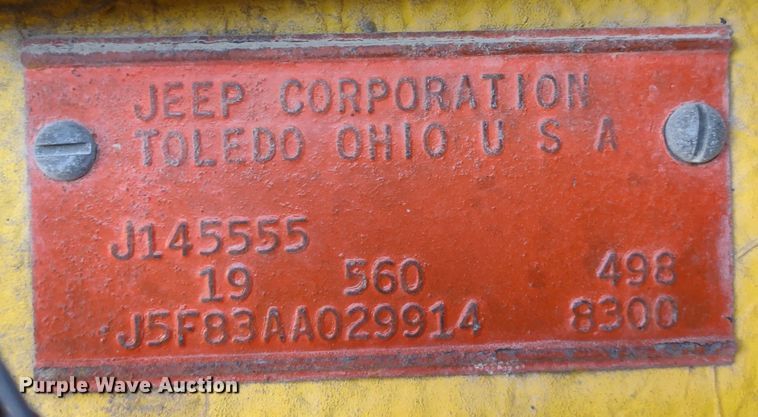 image for item MD9303 1975 Jeep CJ