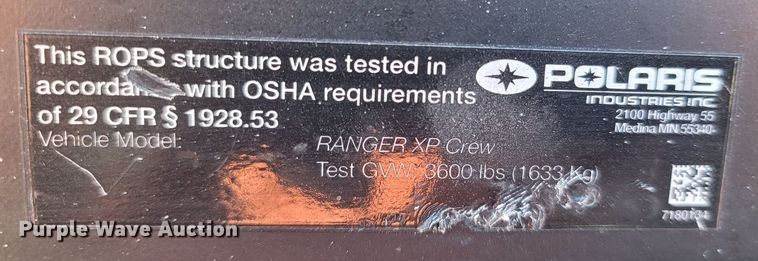 image for item MH9771 2014 Polaris Ranger 900XP Crew  utility vehicle