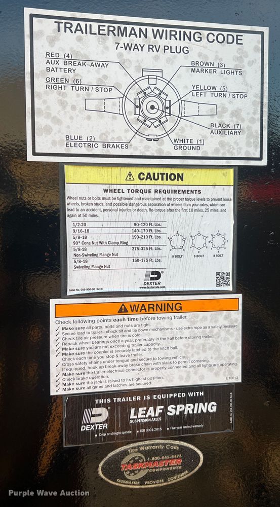 image for item MM9075 2020 Trailerman Hired Hand  equipment trailer