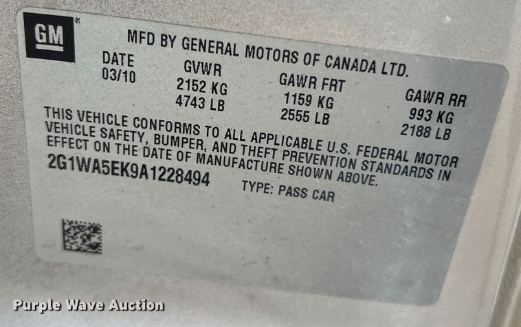 image for item MM9082 2010 Chevrolet Impala LS