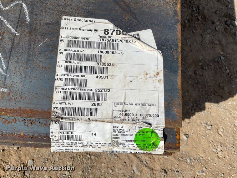 image for item MM9288 (28) steel plates