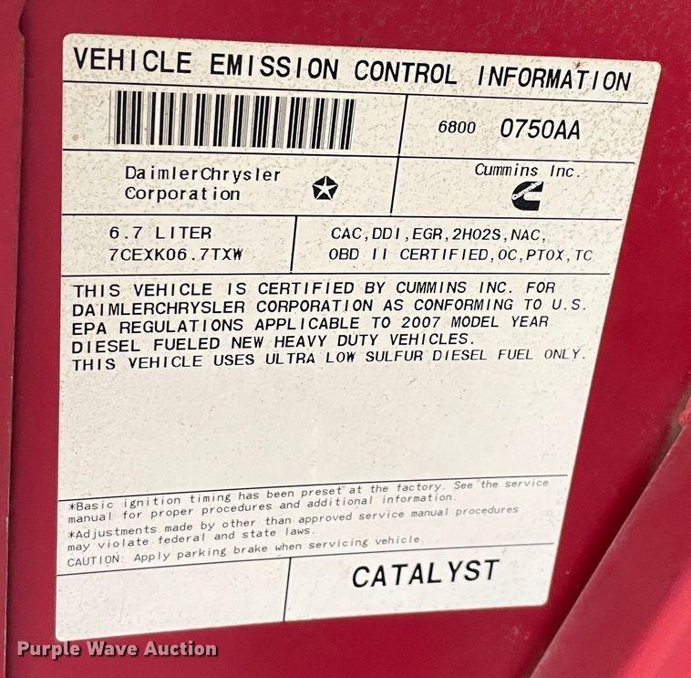 image for item MM9297 2007 Dodge Ram 2500 SLT  Quad Cab pickup truck