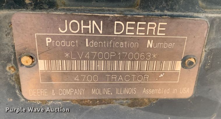 image for item MM9738 John Deere 4700  MFWD tractor