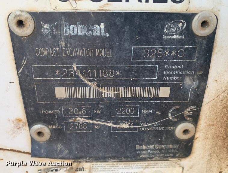 image for item MM9740 2004 Bobcat 325G  mini excavator