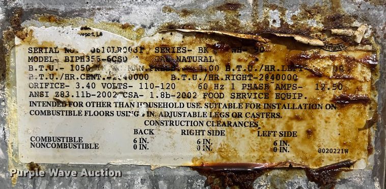 image for item MW9517 Frymaster BIPH355-6CSD  deep fryer