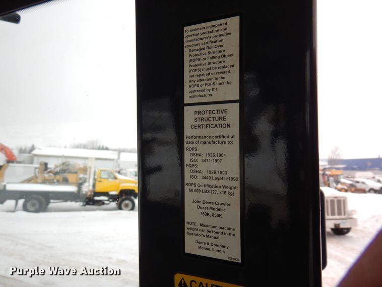 image for item AF9273 2014 John Deere 750K LGP  dozer