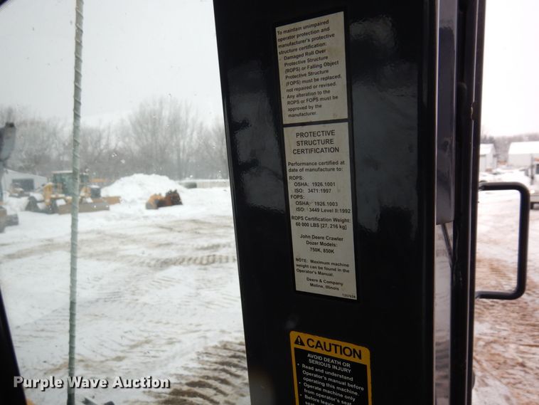 image for item AF9274 2013 John Deere 850K WLT  dozer