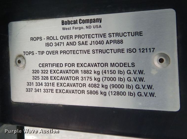 image for item AF9278 2001 Bobcat 325D  mini excavator