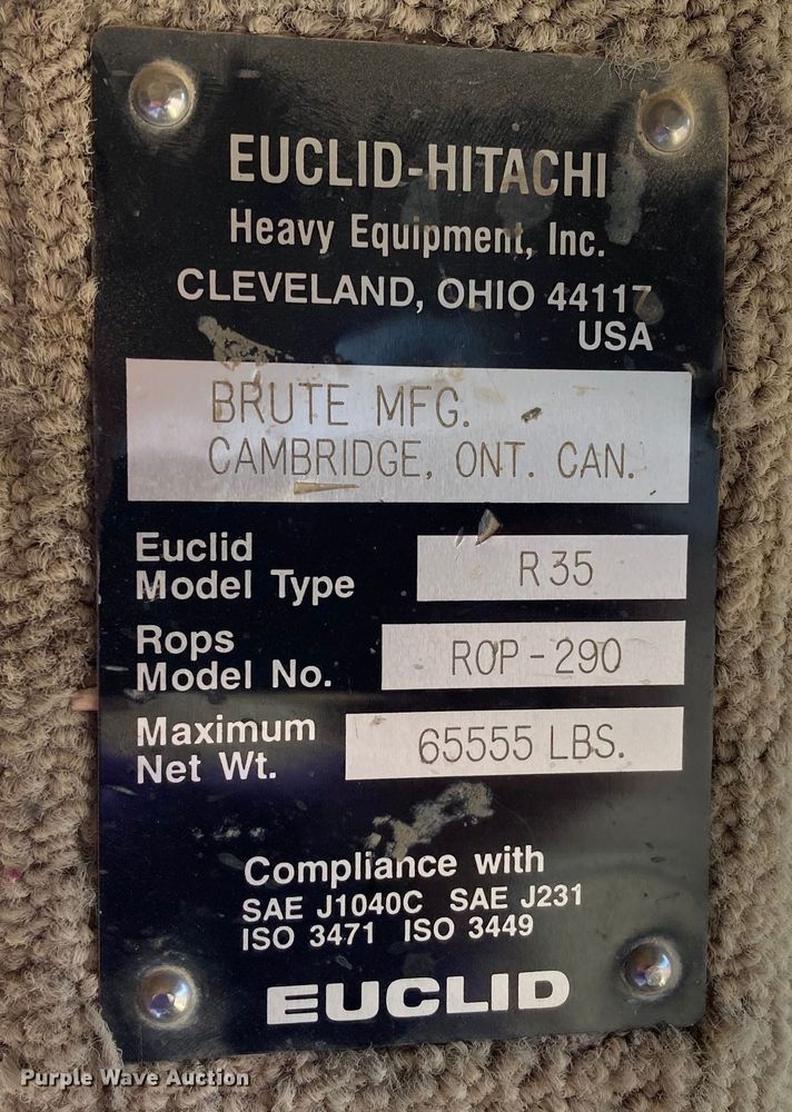 image for item DJ6158 1995 Euclid R35  haul truck