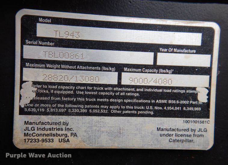 image for item DK5144 2007 Caterpillar TL943  telehandler