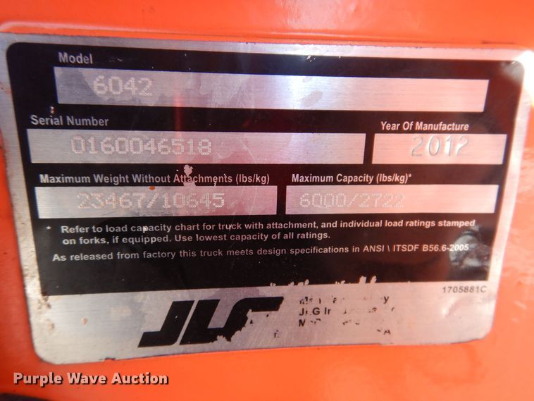 image for item DK5152 2012 SkyTrak 6042  telehandler