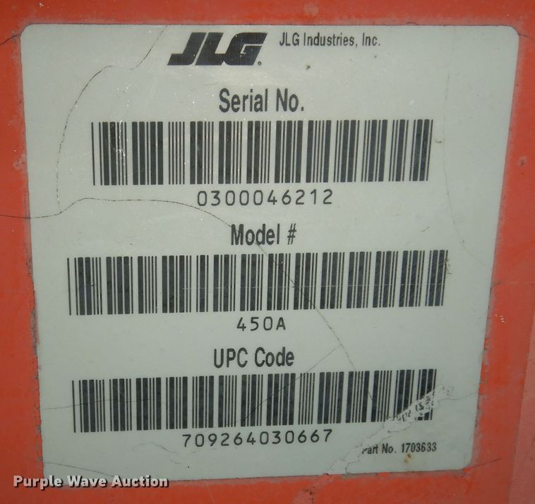 image for item DK7610 2000 JLG 450AJ  boom lift