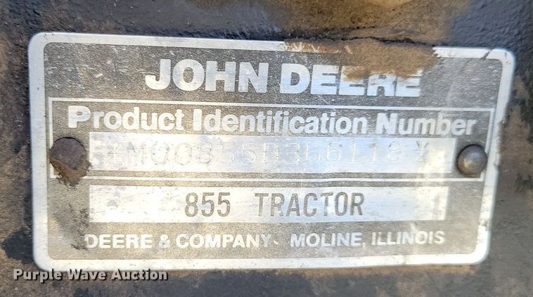 image for item DM8217 John Deere 855  MFWD tractor